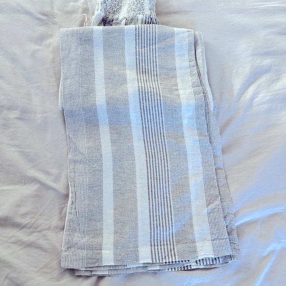 NWT Linen pants, white and tan, wide leg, cali 1850, size large - Picture 3 of 5